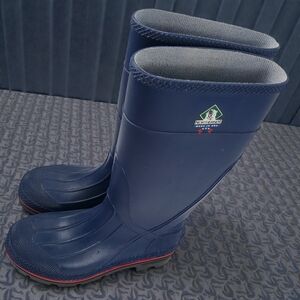 Northerner Women's Waterproof Blue Tall Rubber Rain/Muck Boots Sz 7 Made In USA